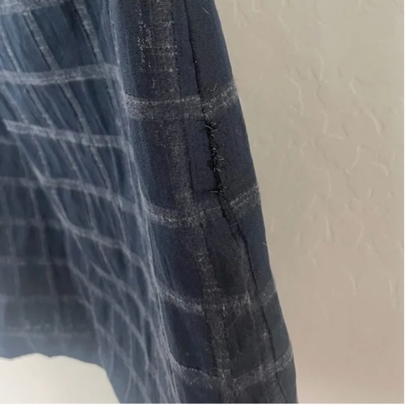 Windowpane Checkered Checker Poly Cotton Business Casual Chic Hip Mini Skirt - Picture 6 of 6